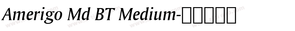 Amerigo Md BT Medium字体转换